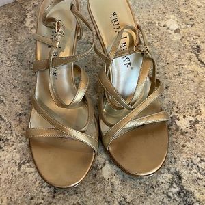 Gold strappy heels 7 White House Black Market